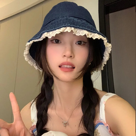 Leisure Face Covering Fisherman Hat Retro Head Surrounding Bowl Hat