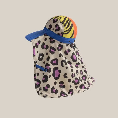 American Retro Leopard Print Splicing Baseball Caps