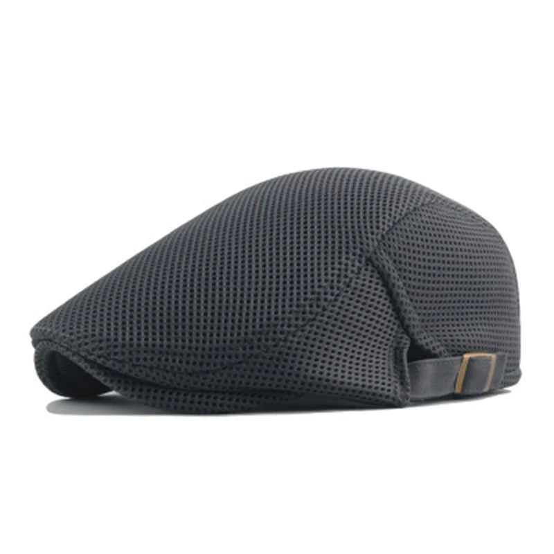 Men Mesh Newsboy Caps British Painters Hats Spring And Summer Ventilate Berets