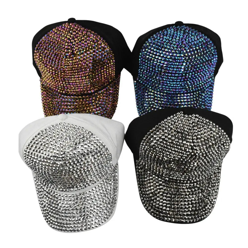 Fashion Luxury Vintage Sunscreen Hats Rhinestones Baseball Caps