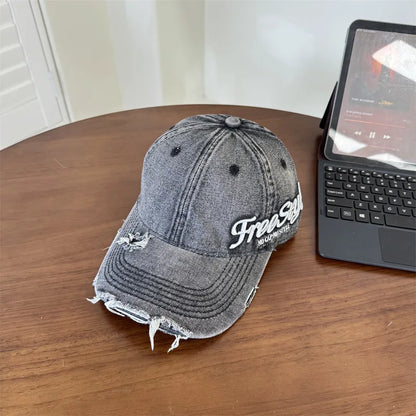 American Ripped Soft Top Denim Baseball Cap