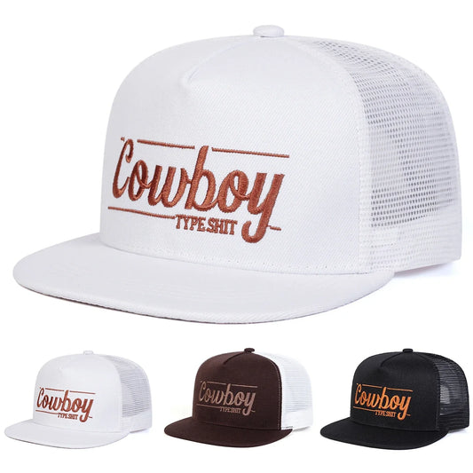 Letter Embroidery Hip-Hop Net Hats Spring Summer