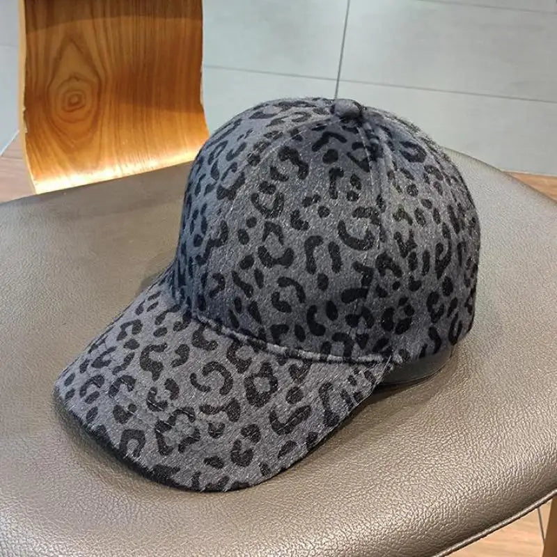 Leopard Print Baseball Cap For Women Men Unisex