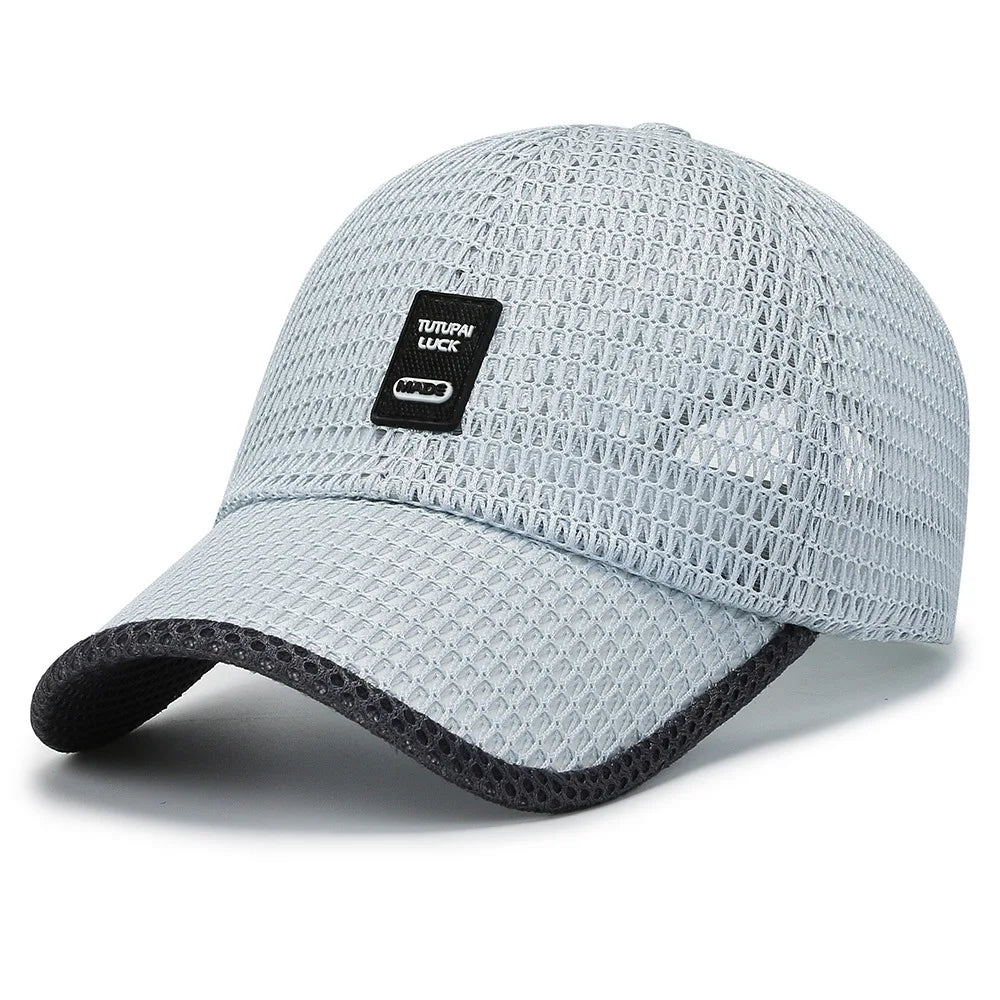 Men's Mesh Baseball Cap Breathable Summer Caps Dad Hat