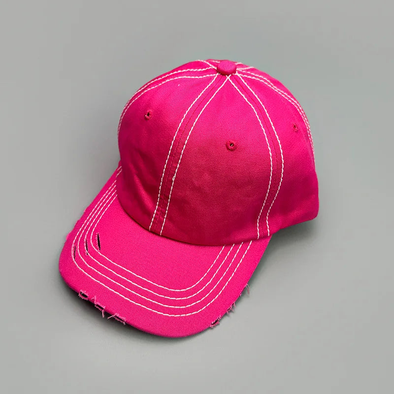 Men And Women Solid Color Soft Cotton Sport Sun Hat