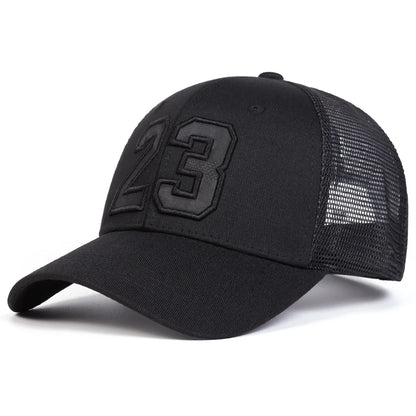 Unisex 23 Embroidery Baseball Net Caps Hip Hop Cap Spring Summer