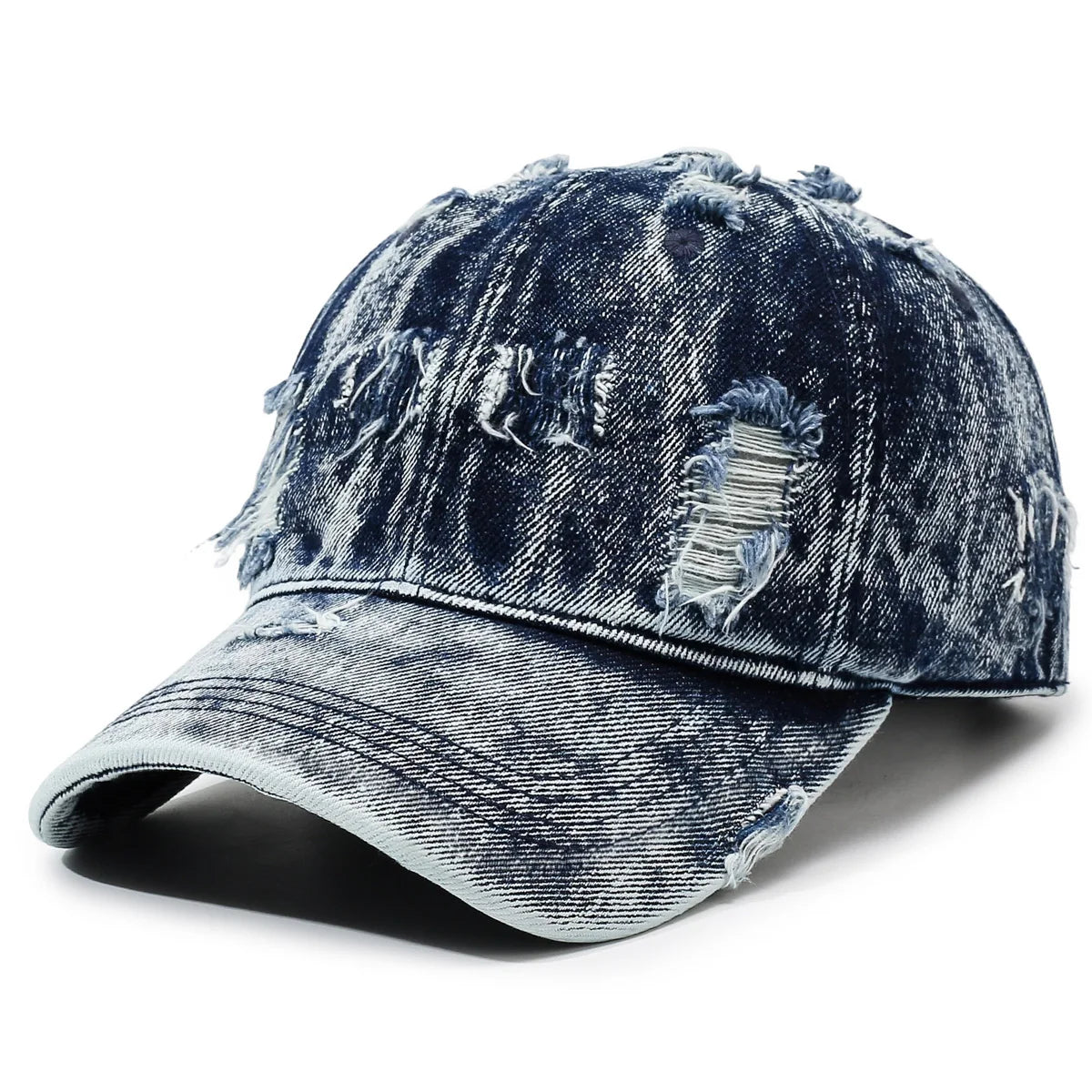 Classic Washed Denim Baseball Cap Women Men