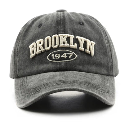 Retro Brooklyn Letter Embroidery Baseball Caps Spring Summer Men Women
