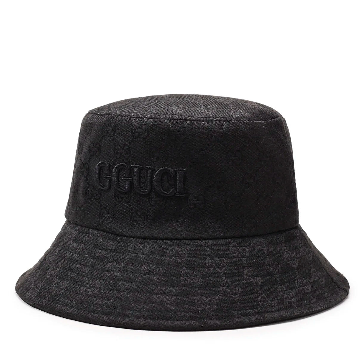 Unisex Black And White Embroidered Letters Personalized Bucket Hat