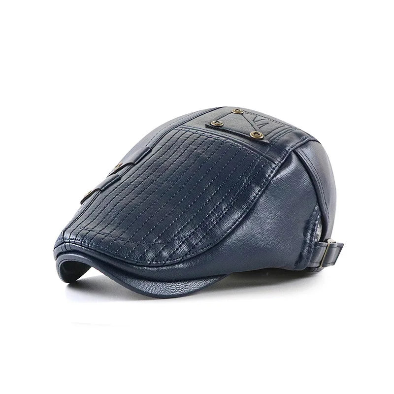 High Quality Men PU Leather Baseball Cap
