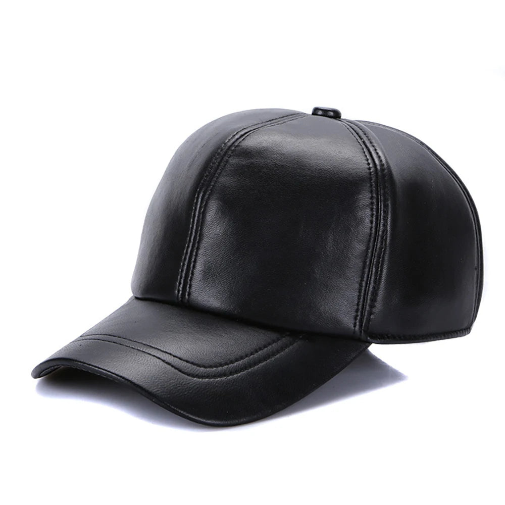 New 2026 Street Hip Hop Hat Leather Hat Fashion Adult Leather Hat