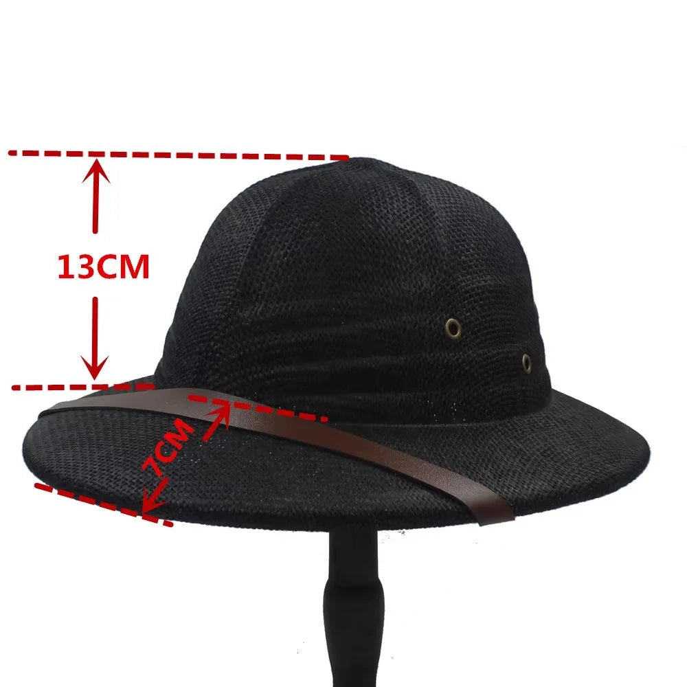 Summer Helmet Straw Hat Outdoor Men's And Women's Travel Personalized Hat