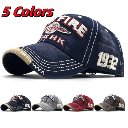 Embroidered Letter 1932 Washed Cloth Retro Style Baseball Cap
