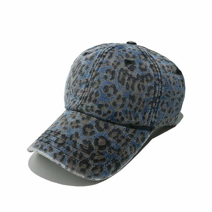 Leopard Baseball Caps Women Washed Vintage Street Spring Summer