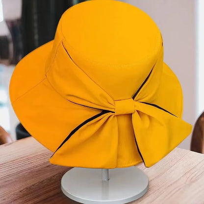 Panama Women's Spring/Summer Bow Knot Fisherman's Basin Water Bucket