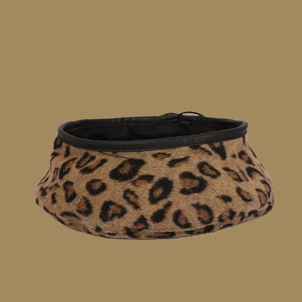 Fashion Leopard Print Beret All-Match Student Octagonal Cap Painter Hat