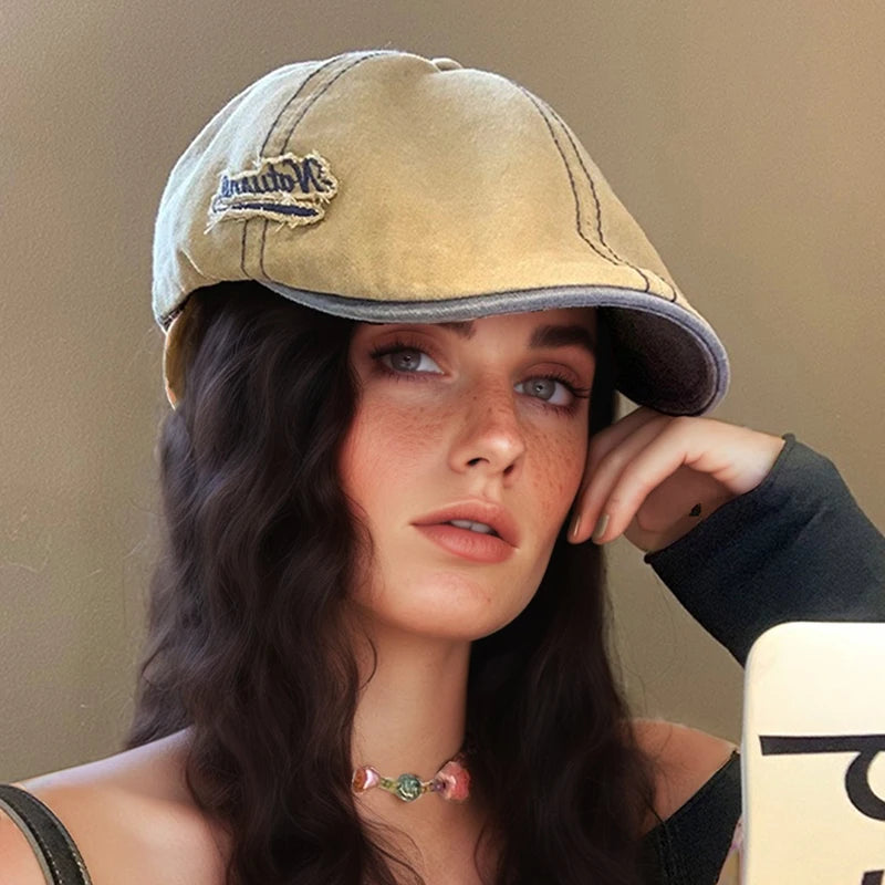 Summer Cotton Newsboy Caps For Men Hats Berets