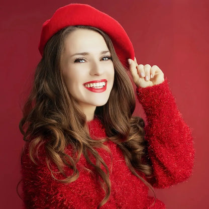 Free Shipping Wool Beret Hats For Women Men Solid Color Classic Beanie