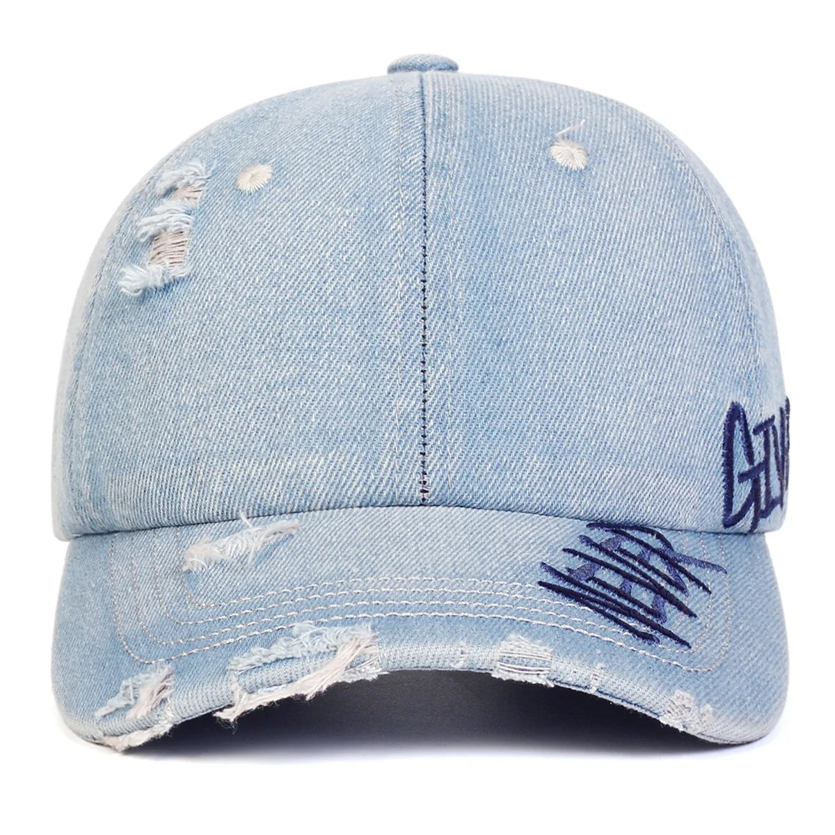 Unisex Never Give Up Letter Embroidery Baseball Caps Spring and Autumn