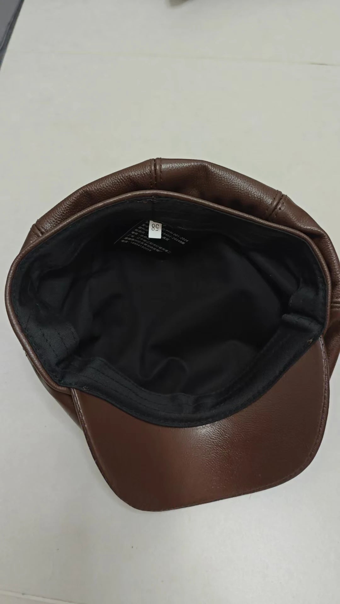 2026 Genuine Cow Leather Classic Brown Newsboy Hats