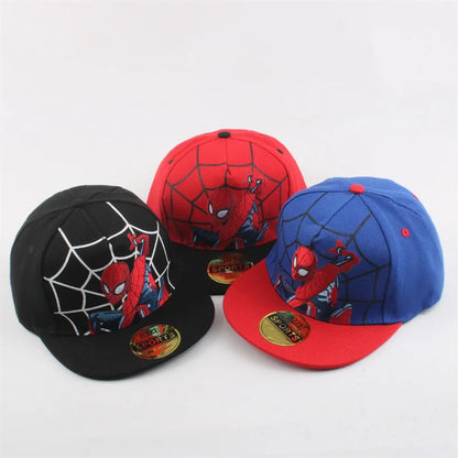 Spiderman Baseball Cap Cartoon Embroidery Snapback Hat Children