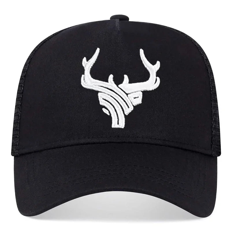 Unisex Antler Embroidered Baseball Cap Men Women Summer