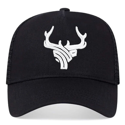 Unisex Antler Embroidered Baseball Cap Men Women Summer