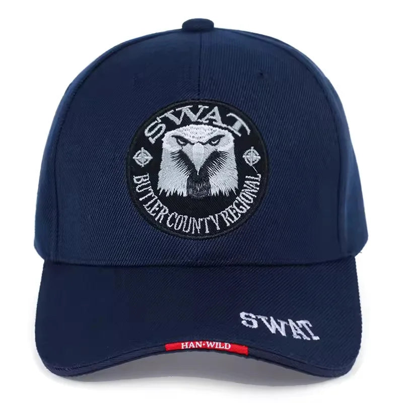 SWAT Army Cap Male Embroidered Eagle Black Baseball Caps Men
