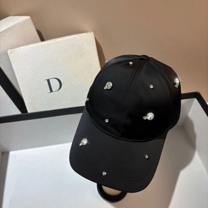 French Parisian Niche Luxury Rhinestone Trend Baseball Cap