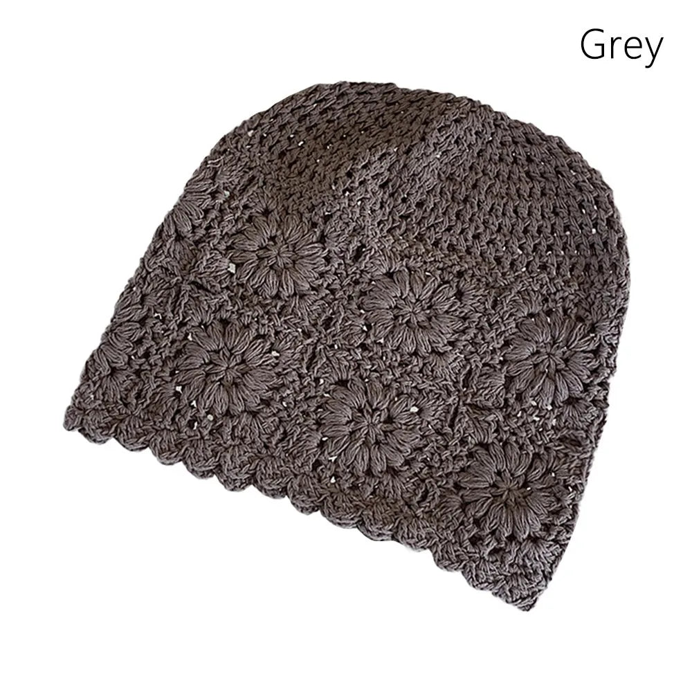 New Vintage Artistic Beret Cap Hand-Made Breathable Knitted Hat