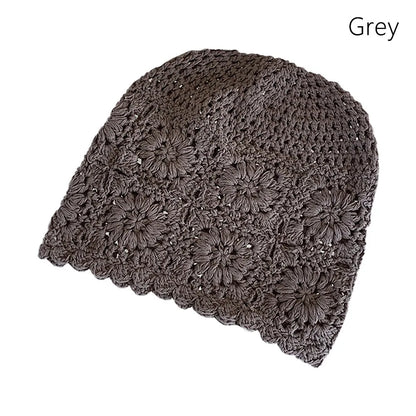 New Vintage Artistic Beret Cap Hand-Made Breathable Knitted Hat
