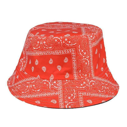 Fashion Men Fisherman Hat Summer New Paisley Design Double-sided Bucket Hat