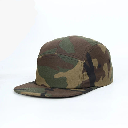 Cotton 5 Panel Camouflage Baseball Cap Snapback Caps For Men Women