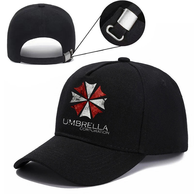 Umbrella Corporation Circular Baseball Cap resident Evils Biohazard Adjustable Hat Black Casual Sun Cap