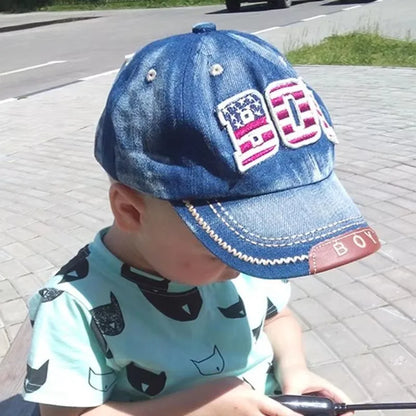 Blue Kids Boys Baseball Cap Summer Toddler Children Dad Hat