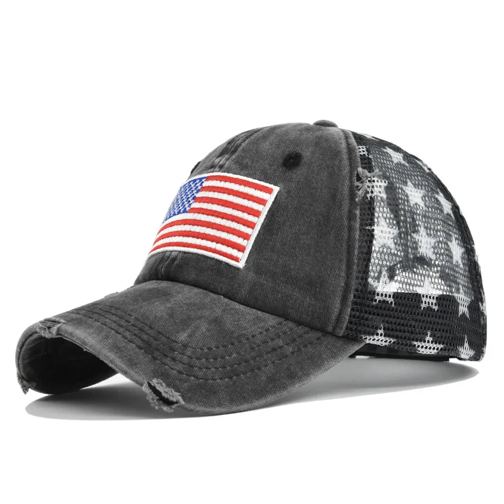 New Embroidered USA Flag Baseball Hat Men