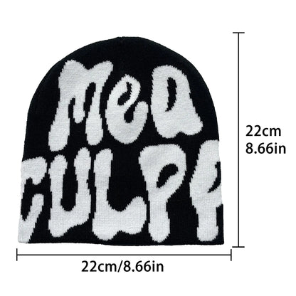 Y2K Knitted Hats Men's And Women's Jacquard Hats