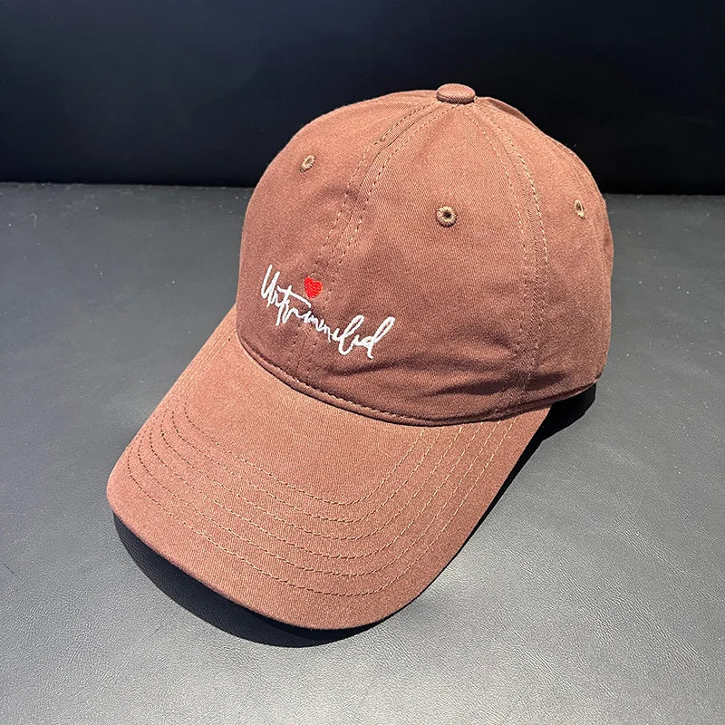 Fashion Korean Style Love Embroidery Letter Baseball Cap