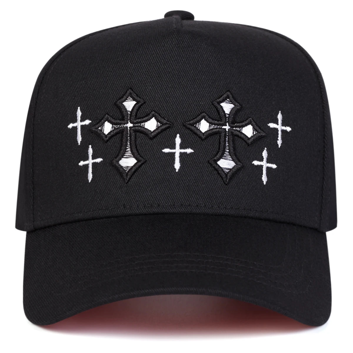 Unisex Double Cross Embroidery Baseball Caps Outdoor Adjustable Casual Hats Sunscreen Hat Sports Cap