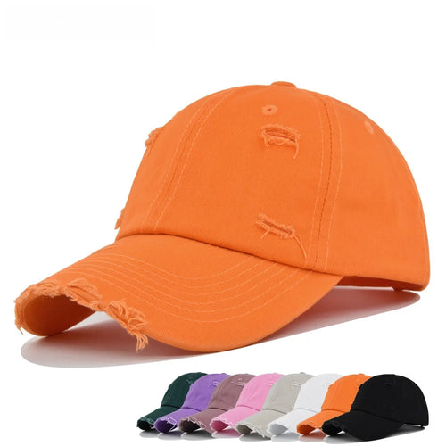 Fashionable Washed Baseball Cap, Worn-Out Duckbill Cap