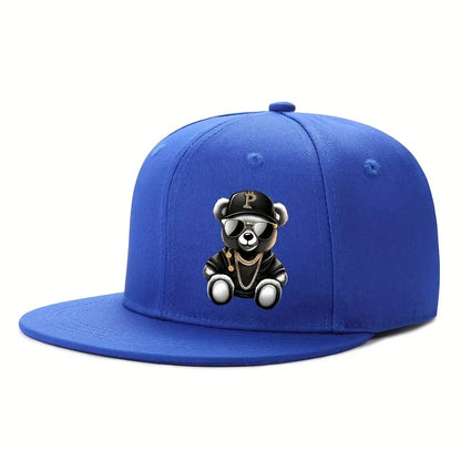 Cartoon Bear Printed Hip Hop Baseball Cap for Men and Women