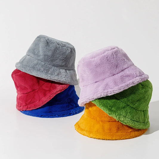 Funny Fashion Autumn Winter Leopard Fur Bucket Hat
