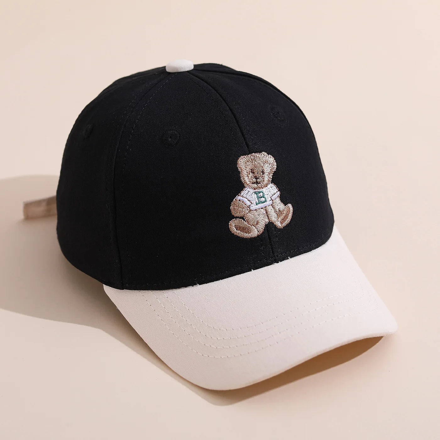 Cartoon Bear Patch Hat Children Visor Sun Hat Spring Summer Outdoor For Toddler Boys Girls