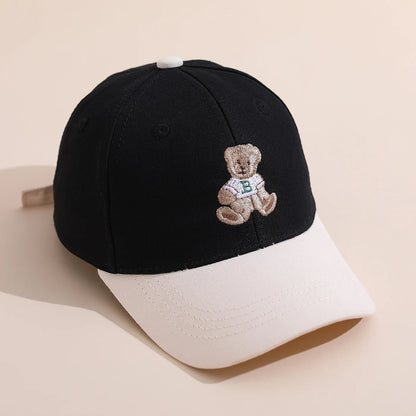 Cartoon Bear Patch Hat Children Visor Sun Hat Spring Summer Outdoor For Toddler Boys Girls