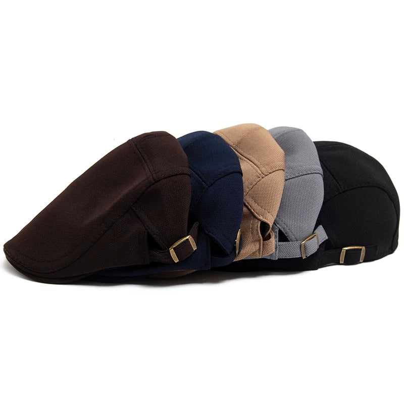 New Spring Autumn Beret Men Pineapple Pattern Fabric Casual Vintage Newsboy Hat
