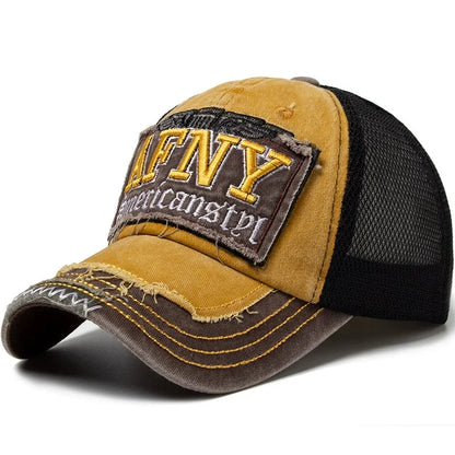 Washed Men Mesh Baseball Cap