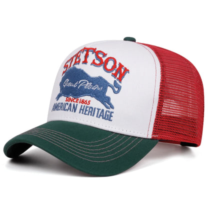 2025 Personalized New Red Bear Breathable Mesh Hat
