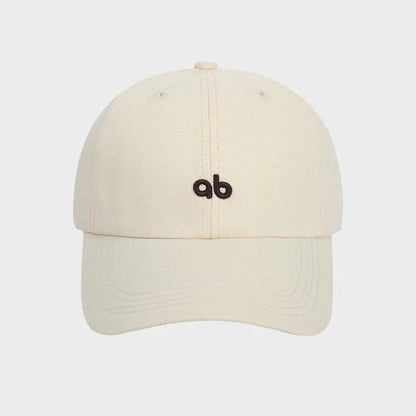 Unisex Brushed Thick Letter Ab Embroidered Fashionable Baseball Cap