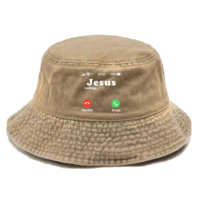 Jesus Is Calling Hat Distressed Hats Cap Washed Men