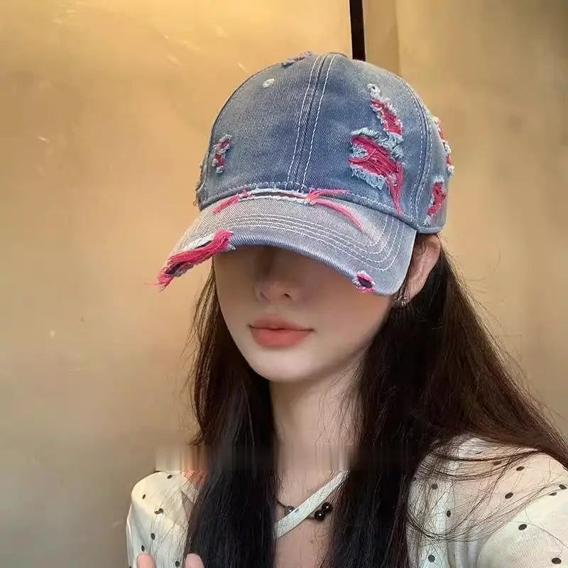 Retro Color Denim Baseball Cap